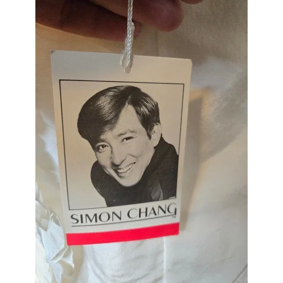 Vintage Simon Chang 100% Silk Ruffle Blouse Victorian Romantic Size 10 - Picture 9 of 9